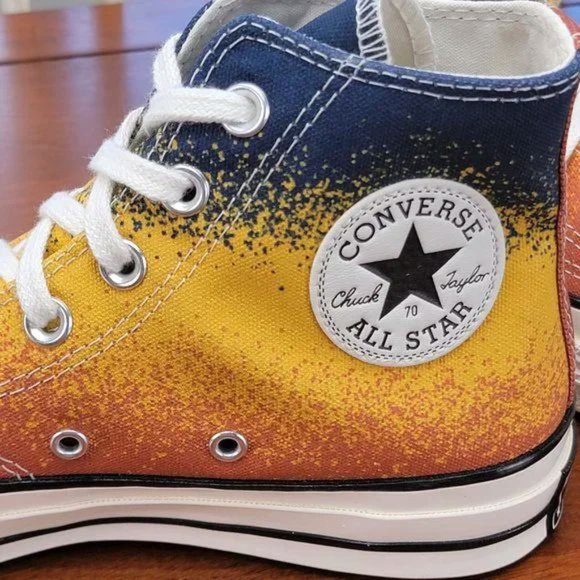 Converse Men's Chuck 70 Hi Canvas A03157C Fire Opal/Goldtone Size 10.5 - Picture 9 of 10